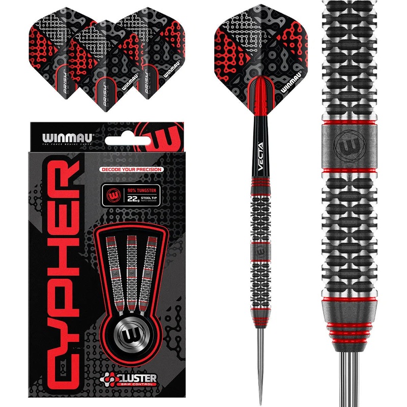 Winmau Cypher 90% Tungsten Steel Tip Darts 22 GRAM