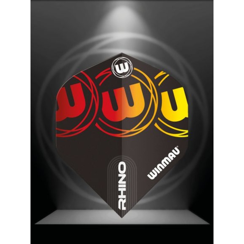 Winmau Rhino Black, Red & Yellow Extra Thick Standard Standard 100 Micron Poly metronic extra thick