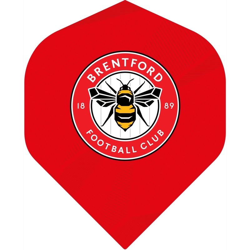 *Brentford FC – Official Licensed – The Bees – Dart Flights – No2 – Std – F2 – Red