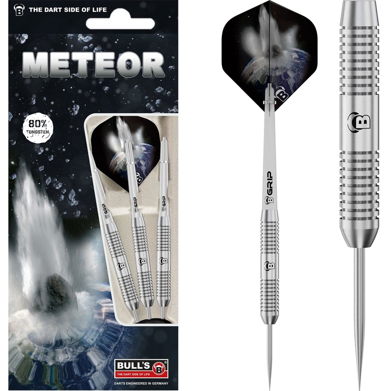 BULL’S Meteor Darts – Steel Tip – 80% Tungsten – MT1 – Ringed 20g