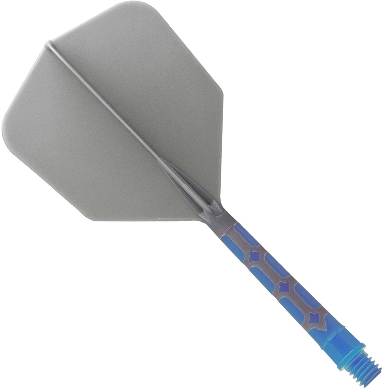 *Cuesoul Rost T19 Integrated Dart Shaft and Flights – Big Wing – Sky Blue with Grey Flight Long