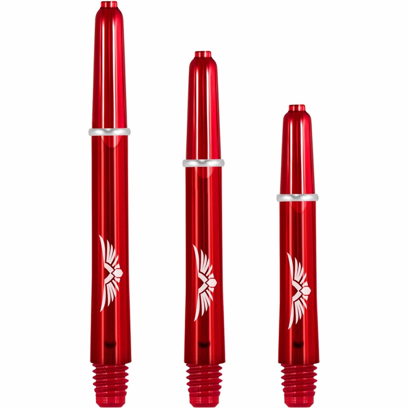 *Shot Eagle Claw Dart Shafts – with Machined Rings – Strong Polycarbonate Stems – Red Short