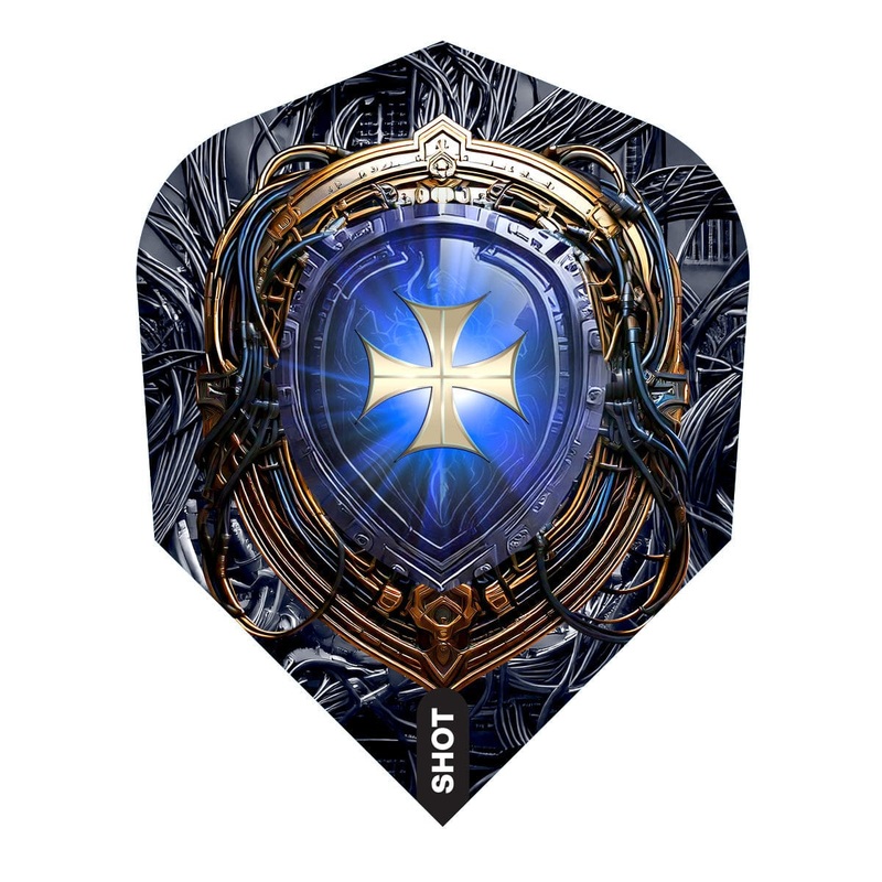 Shot Future Knights Dart Flights – 100 Micron – Standard No6 – Ironsoul
