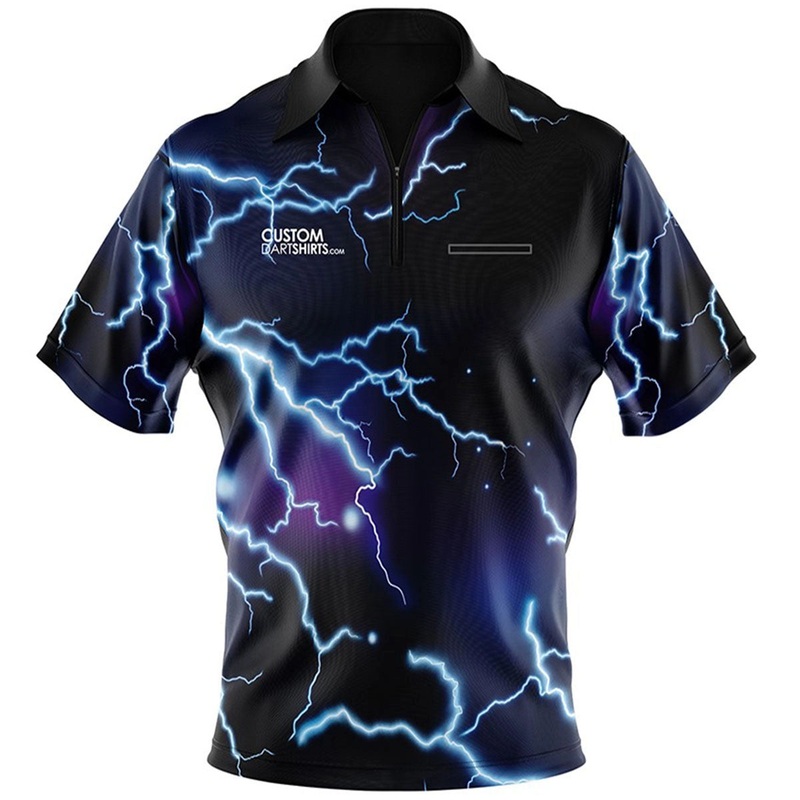 Thunder and Lightning Blue Custom Dart Shirt Extra Small