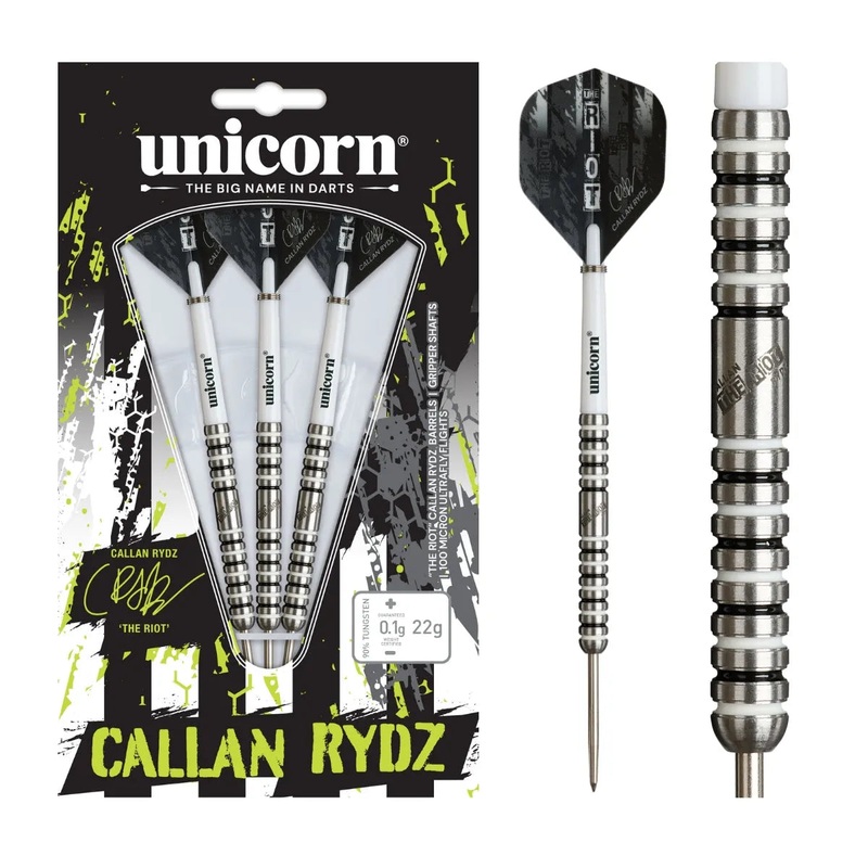 Unicorn Callan Rydz The Riot Phase 2 90% Tungsten Steel Tip Darts 20 GRAM