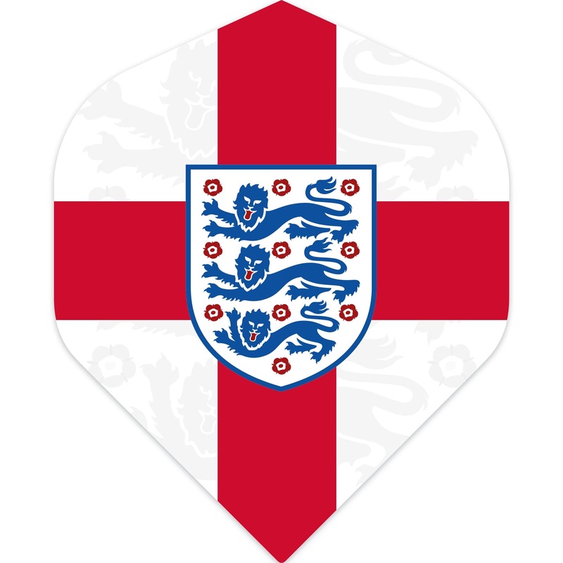 England Football Dart Flights – Official Licensed – 100 Micron – No2 – Std – F1 – St George Cross