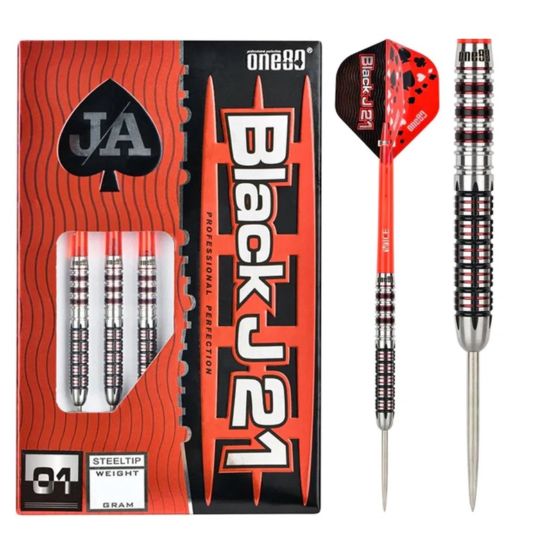 One80 BlackJ 21 01 90% Tungsten Steel Tip Darts 21 GRAM