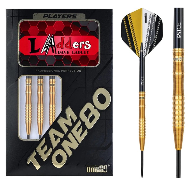 One80 Dave Ladley Ladders 90% Tungsten Steel Tip Darts 23 GRAM