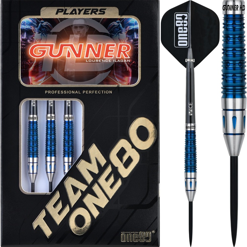 One80 Gunner Darts – Steel Tip – HD – Lourence Ilagan – Blue 22g