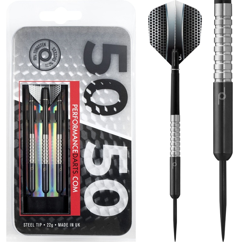 Performance Darts – 50-50 – Steel Tip – Ringed 22g