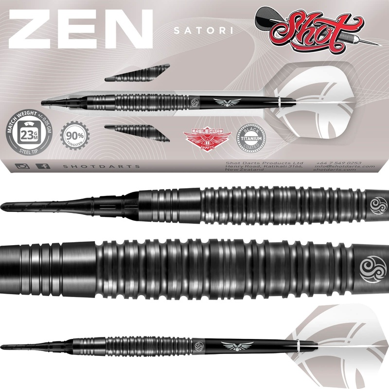 Shot – Zen Satori Darts – Soft Tip – 90% Tungsten – 18g 20g 18 grams