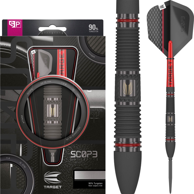 Target – Scope 02 Darts – Swiss Point – Steel Tip – 90% Tungsten – 23g 24g 25g 23 grams