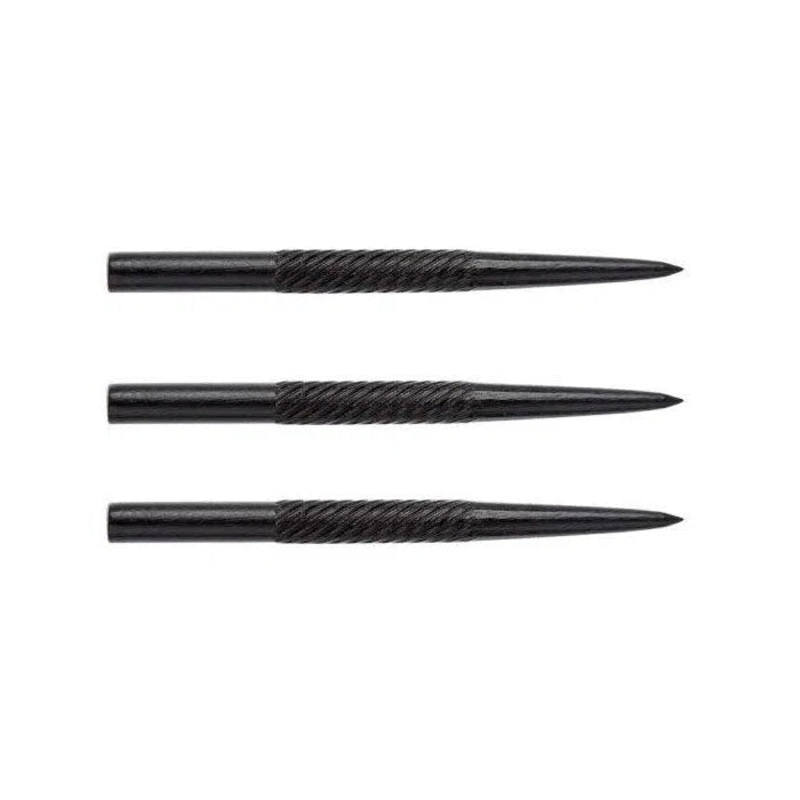 Winmau Spiral Black Steel Tip Points Black 32mm
