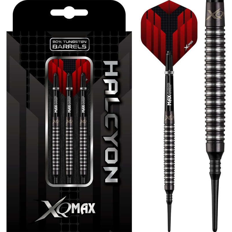 *XQMax Halcyon Darts – Soft Tip – M3 – Black Titanium 18g