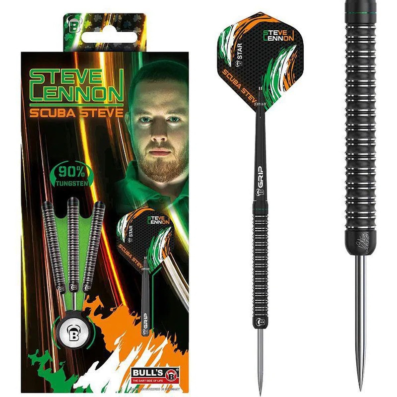 Bull’s DE Steve Lennon 90% Tungsten Steel Tip Darts 22 GRAM