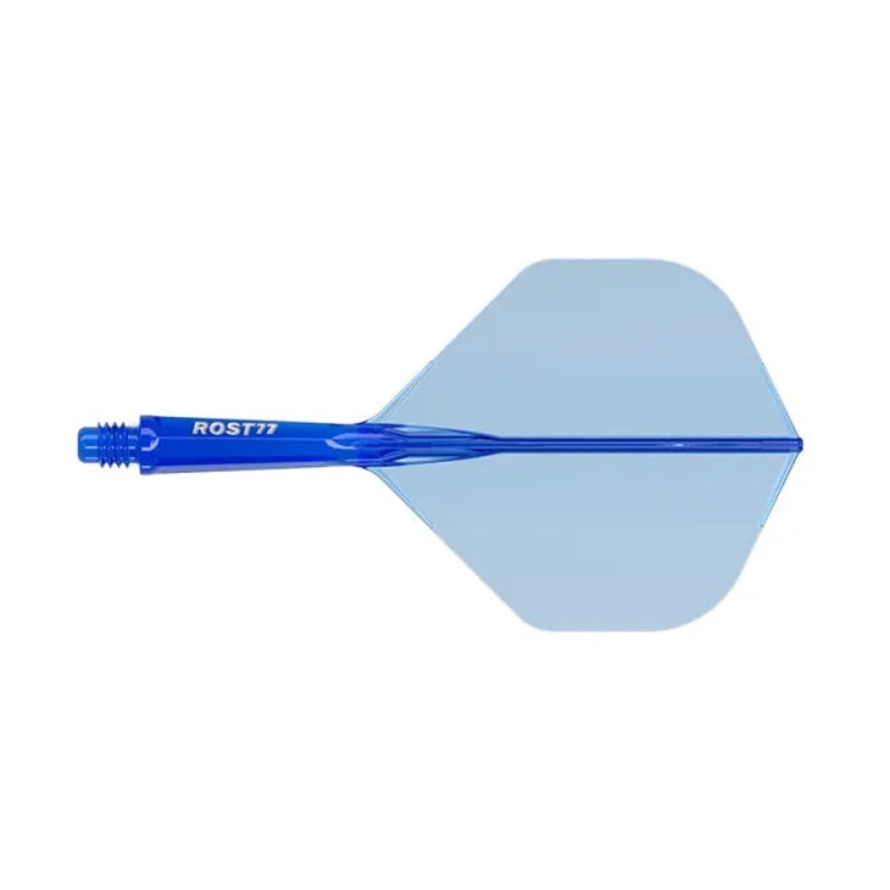 CUESOUL ROST 77 Integrated Dart Shaft & Flight – Big Standard Shape – Long – Transparent Blue Transparent Blue Long (33mm in length excluding thread) Big Standard