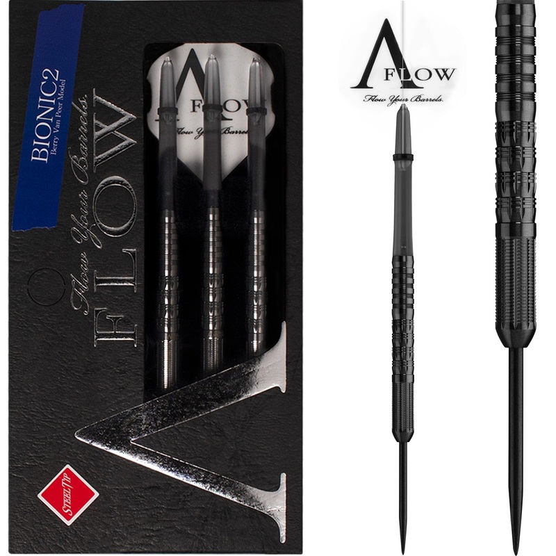 Dynasty Darts – Black Line – Steel Tip – Berry van Peer – Bionic 2 – Black – 22g 22g