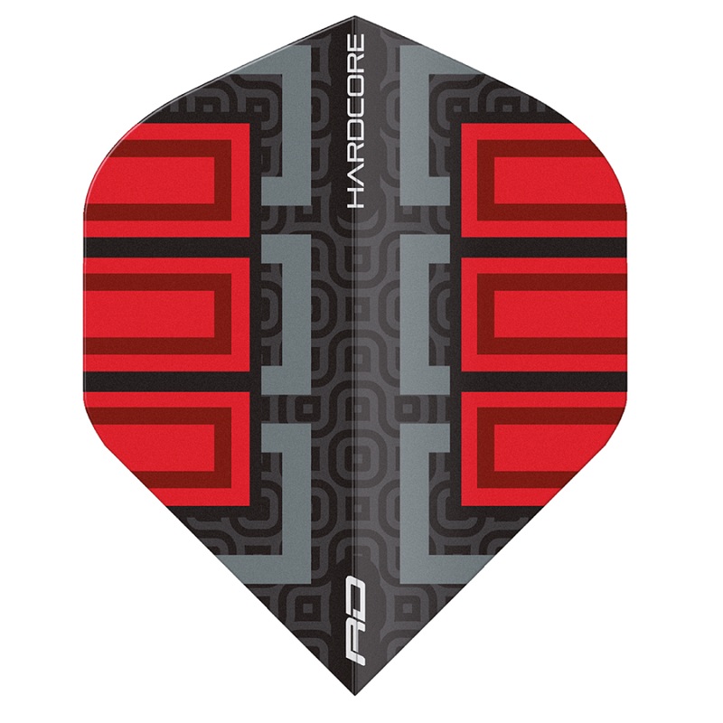 Hardcore Radical Black Blocks Standard Dart Flights Red No2 Standard