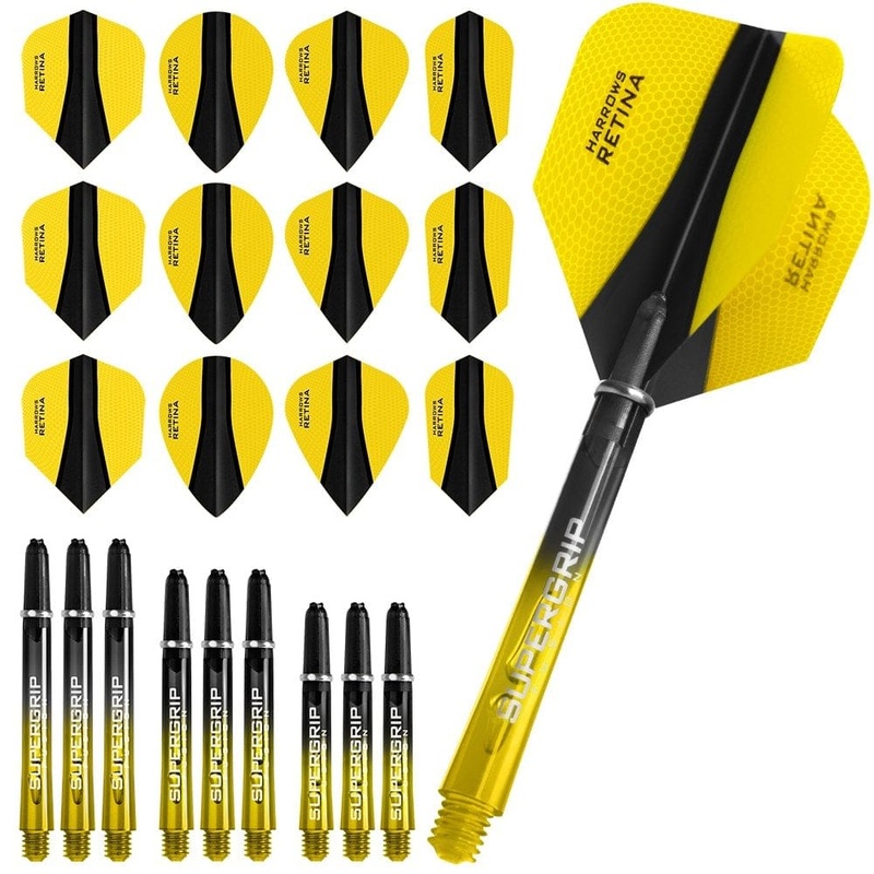 Harrows Retina Fusion X – Flight & Shaft Combo Kit – Mixed – Yellow