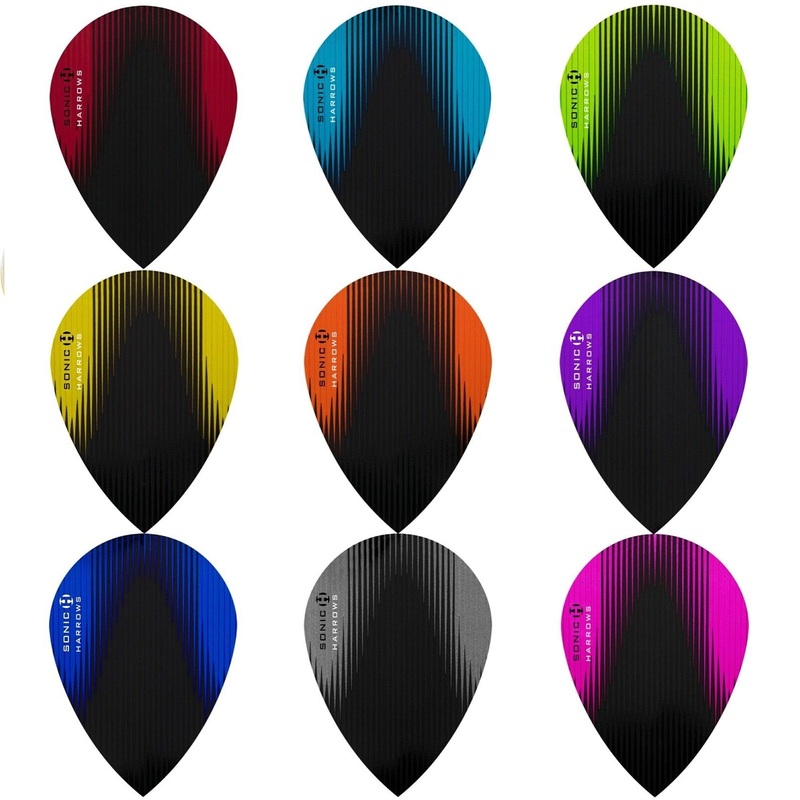 *Harrows Sonic X Dart Flights – Pear Shape – Sonic-X Aqua Blue