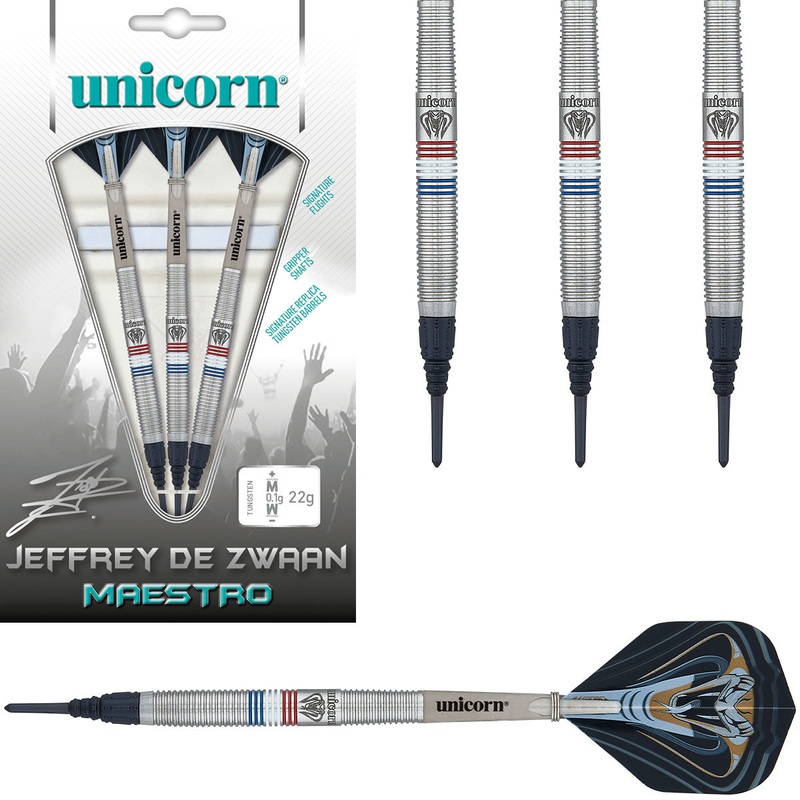 Jeffrey De Zwaan Phase 2 Maestro 90% Tungsten Soft Tip by Unicorn 22 Gram