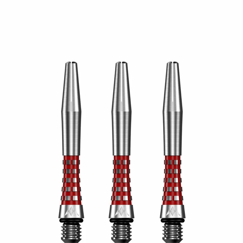 Mission Atom13 Aluminum Shafts – Natural Metal Stems  – Red – Short Red Short (35mm in length excluding thread) Aluminum