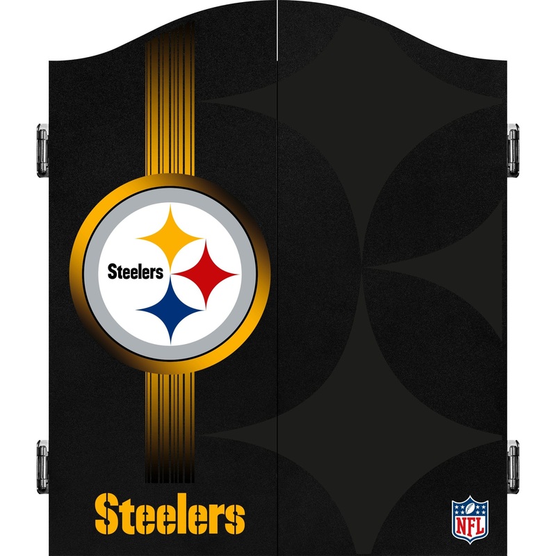 NFL – Dartboard Cabinet – Official Licensed – Pittsburgh Steelers