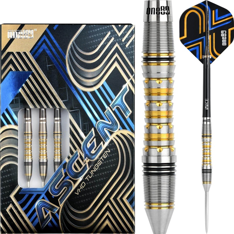 One80 – Ascent 04 Darts – Steel Tip – 90% Tungsten – 22g 24g 22 grams