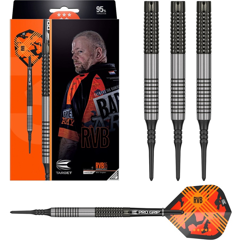 Raymond van Barneveld RVB95 G3 95% Tungsten Soft Tip Darts By Target 18 Gram
