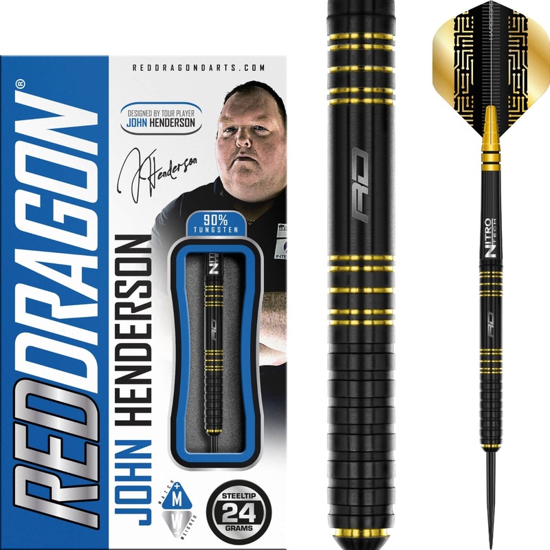 Red Dragon – John Henderson Darts – Steel Tip – 90% Tungsten – 24g