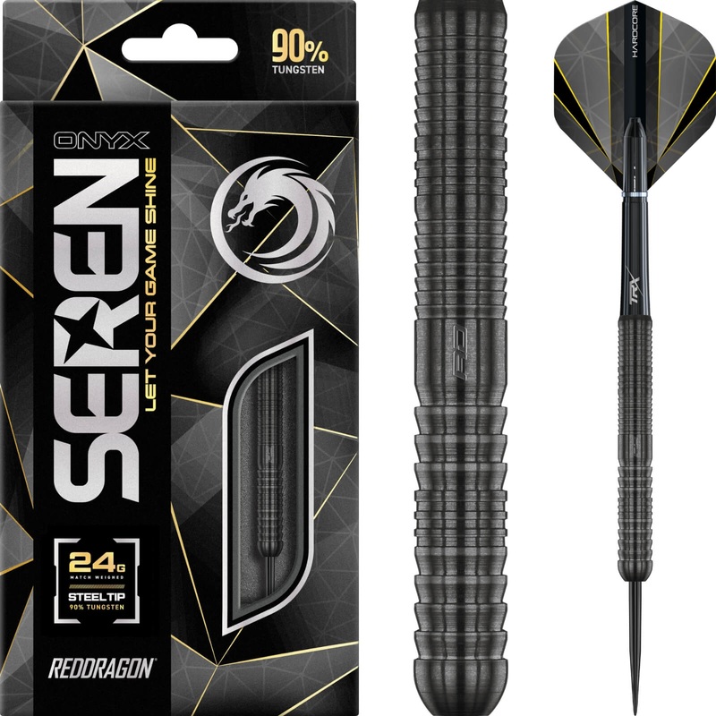 Red Dragon – Seren 1 Onyx Darts – Steel Tip – 90% Tungsten – 22g 24g 22 grams