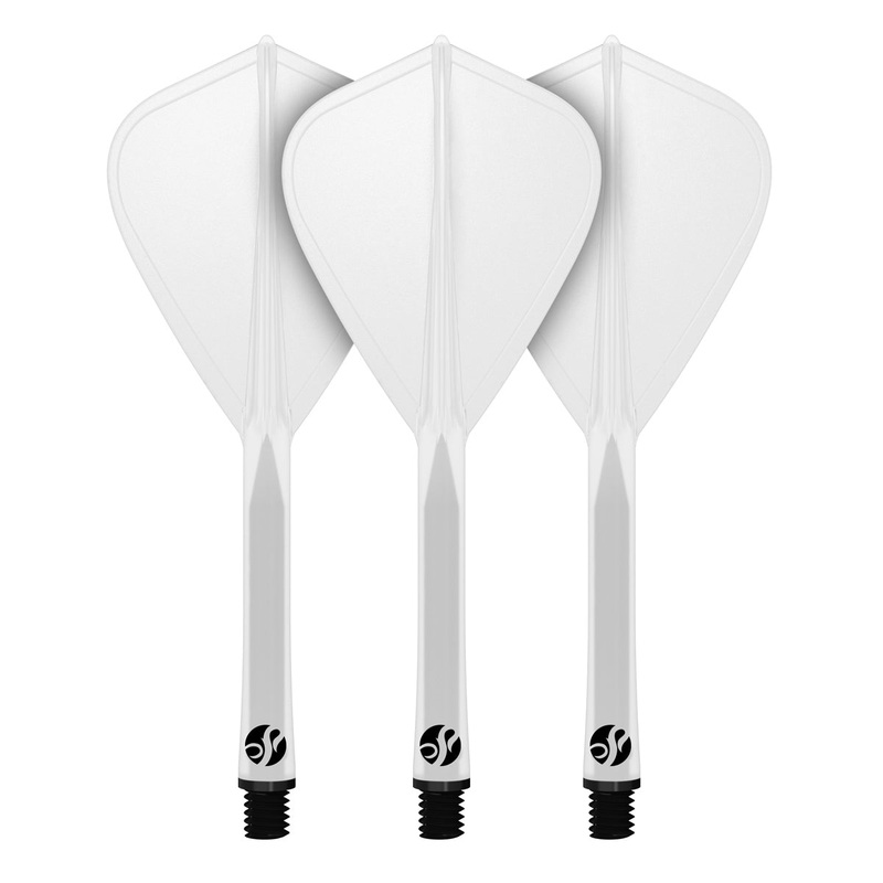 Shot Flight Deck One Piece Dart Flight and Shaft System Clear Kite Intermediate