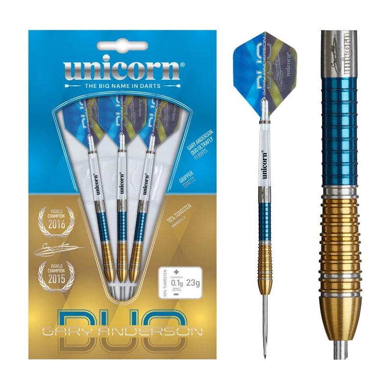 Unicorn Gary Anderson Phase 6 Duo 90% Tungsten Steel Tip Darts 21 GRAM