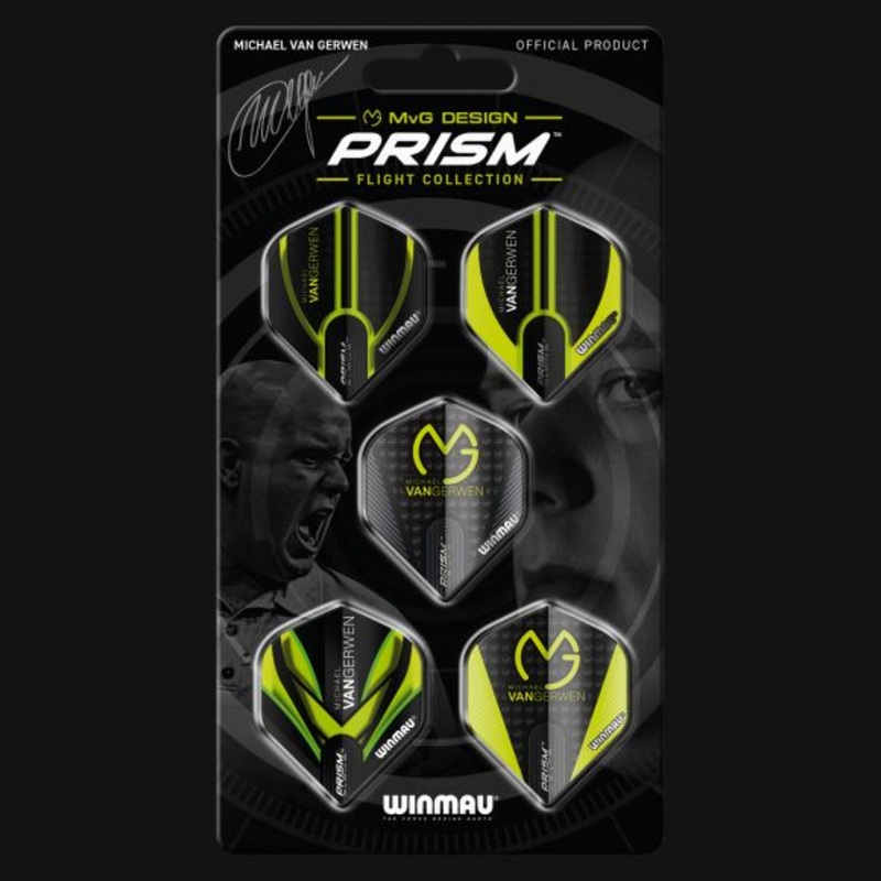 Winmau MvG (Michael Van Gerwen) Prism Flight Collection Standard Extra Thick 100 Micron Poly metronic Extra Thick