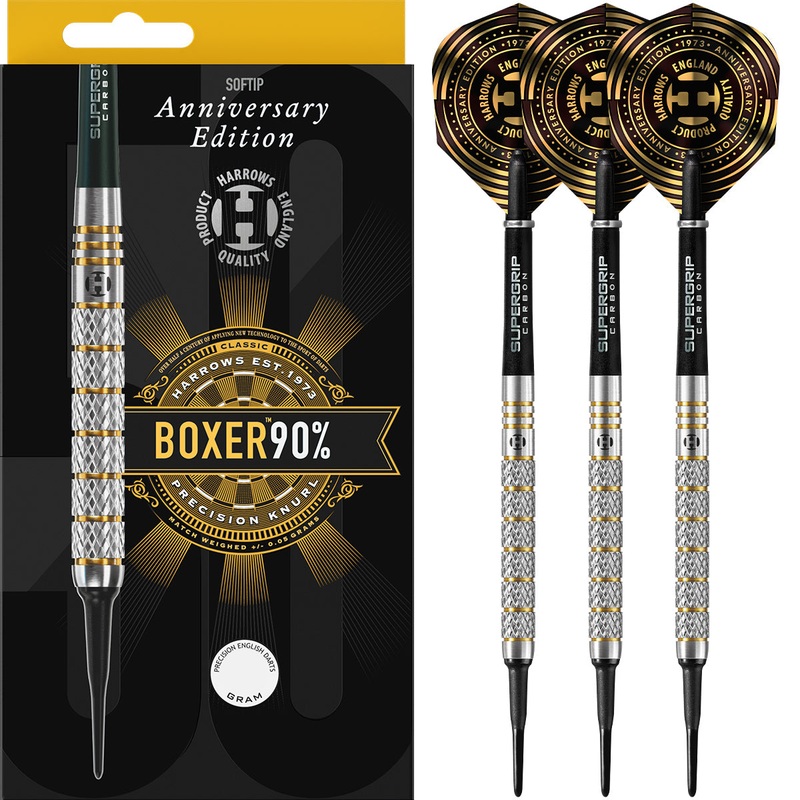Boxer Parallel 90% Tungsten Soft Tip Darts by Harrows 18 Gram
