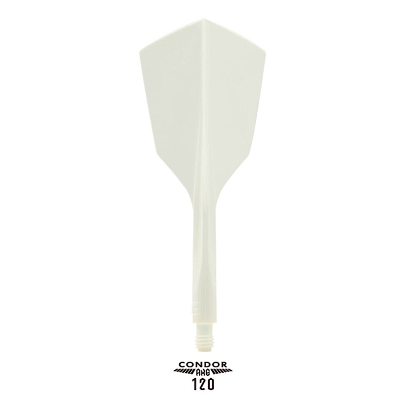 Condor Dart Flights AXE 120 – Narrow White Narrow Short
