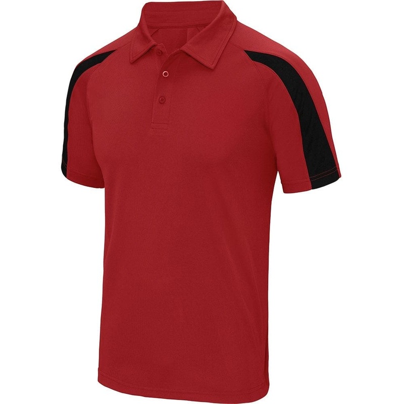 Dart Shirts – Polo Shirt – Just Cool Contrast – Red with Black 2XL