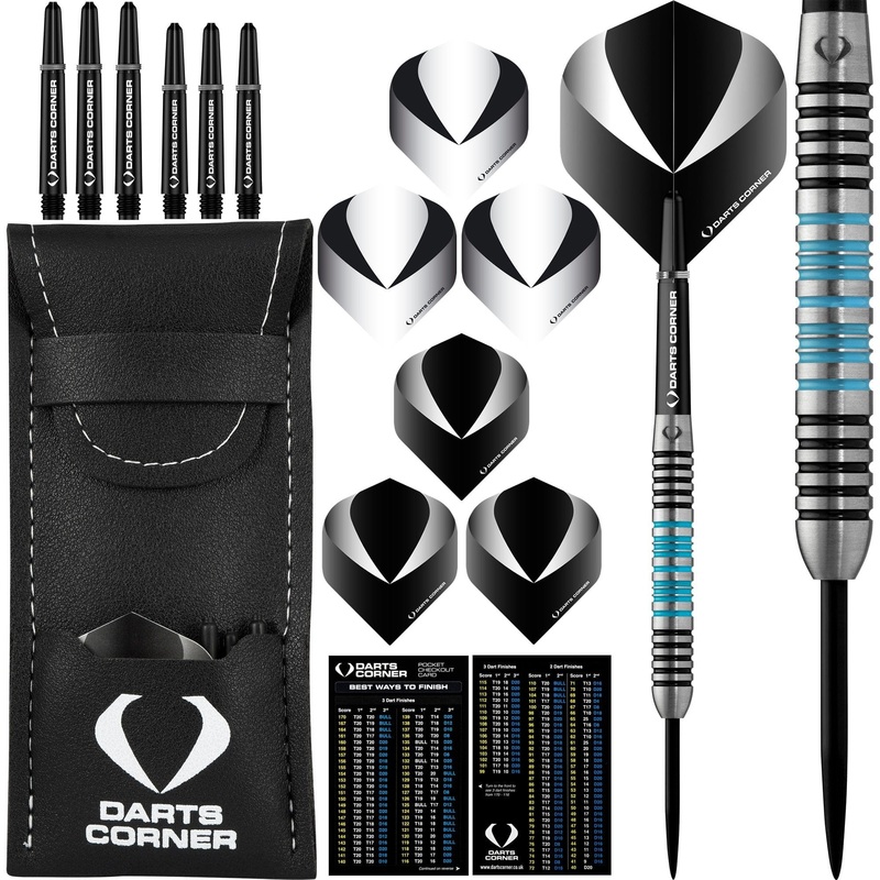 *Darts Corner Marine Darts – Steel Tip – M2 – Aqua Black 21g