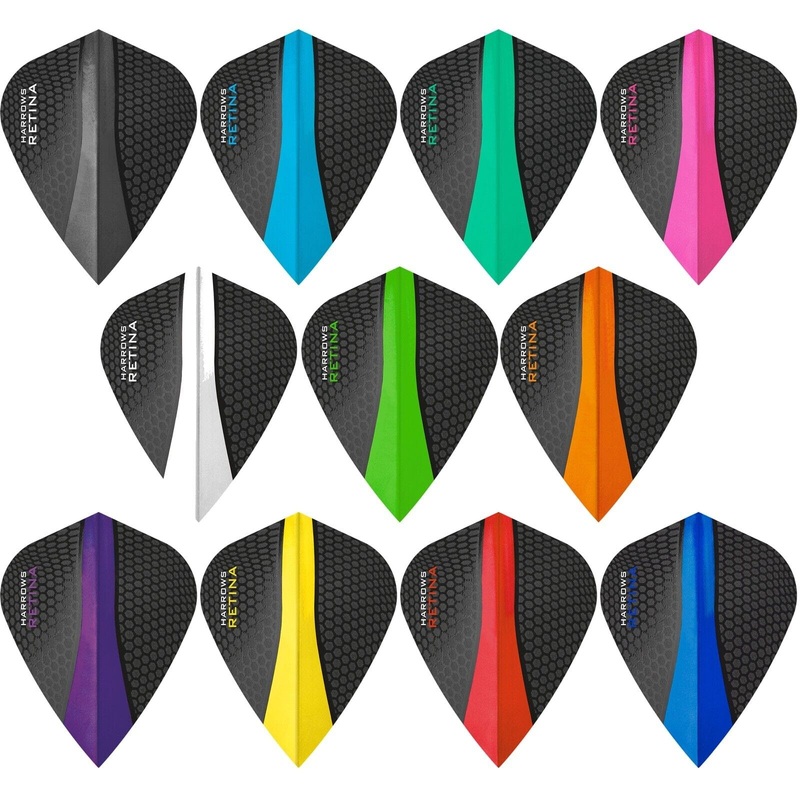 *Harrows Retina Dart Flights – Kite Shape Aqua Blue
