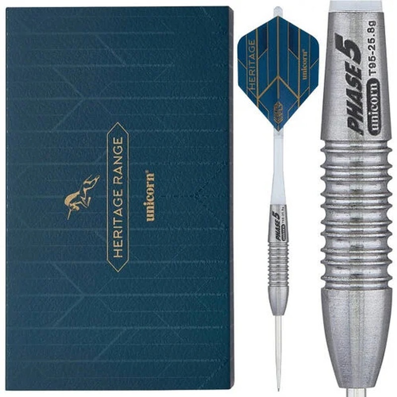 Heritage Phase 5 95% Tungsten Steel Tip Darts by Unicorn 26 Gram