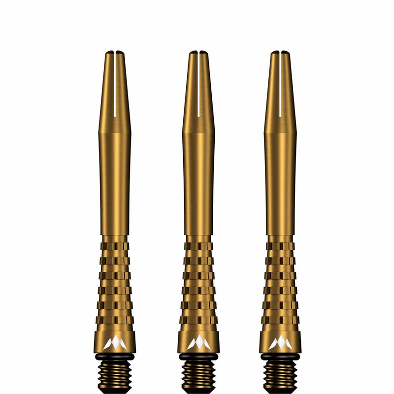 Mission Atom13 Aluminum Shafts – Anodized Metal Stems  – Gold – Tweenie Gold Tweenie (41mm in length excluding thread) Aluminum