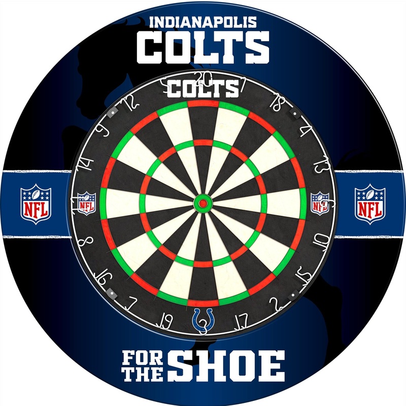 NFL – Printed Dartboard & Printed Surround – Official Licensed – Indianapolis Colts