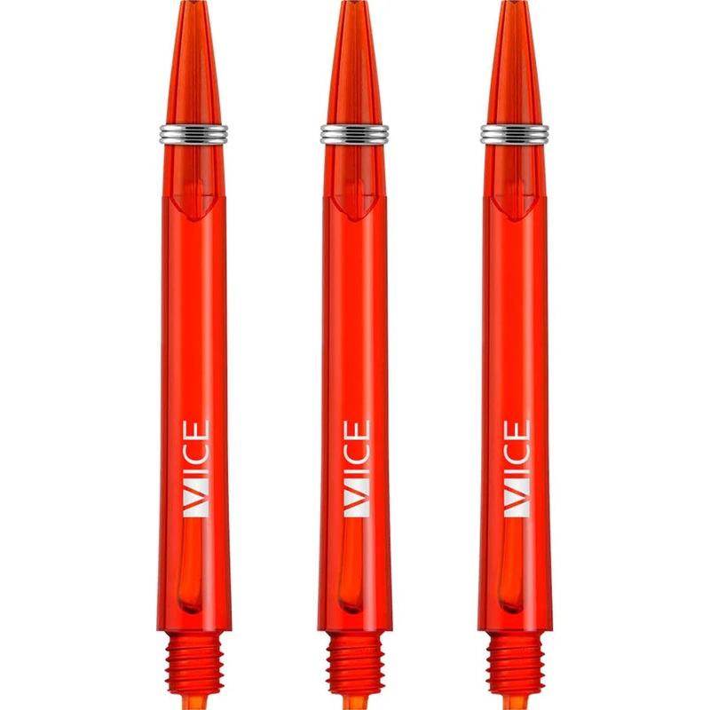 One80 Proplast Vice Dart Shafts – Transparent Red – Medium Polycarbonate Medium (48mm in length excluding thread) Transparent Red