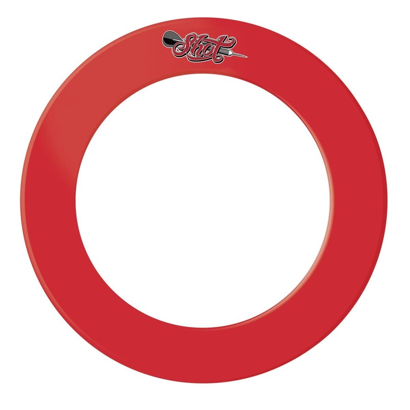 Shot 1 Piece Dartboard Surround Red Red Not Included 690mm Outer Diameter