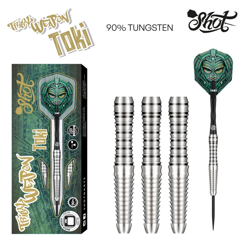 Shot Tribal Weapon Toki 90% Tungsten Steel Tip Darts 23 Gram