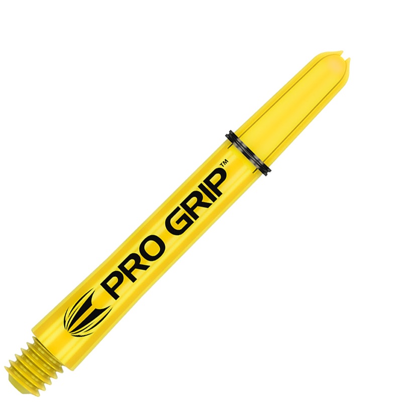 Target Pro Grip Nylon Dart Shafts – Intermediate Yellow (3 Sets)