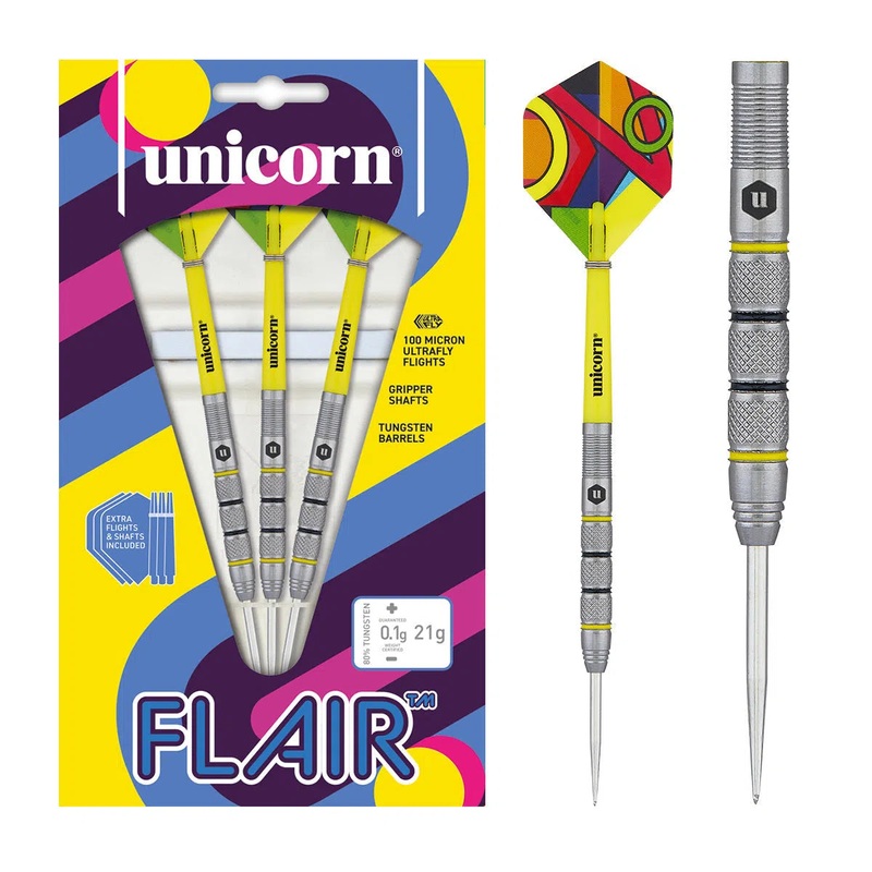 Unicorn Flair 2 80% Tungsten Steel Tip Darts 21 GRAM