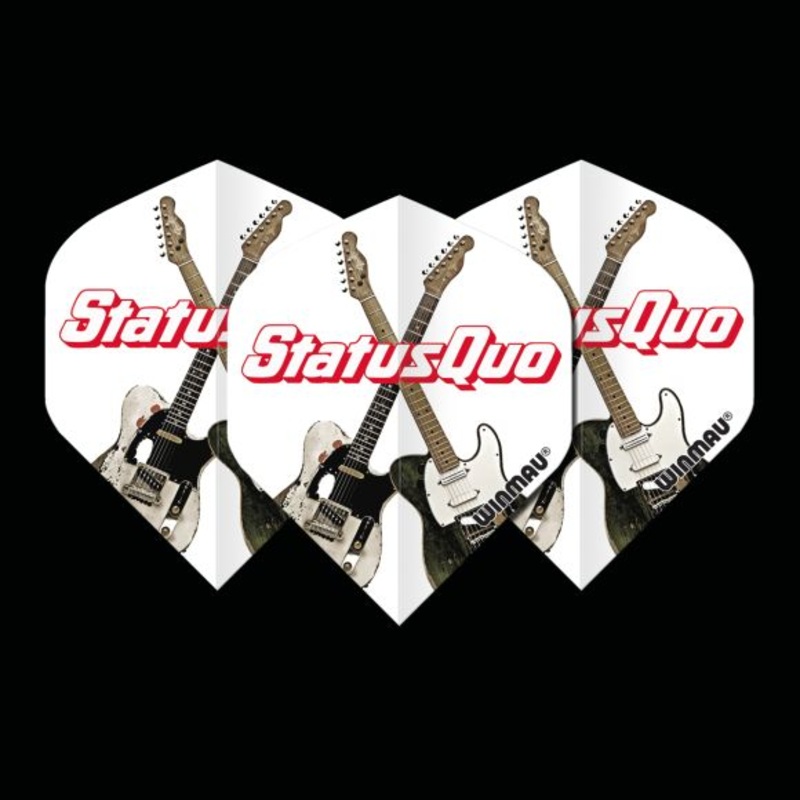 Winmau Rock Legends Status Quo White Guitars Standard 100 Micron Poly metronic extra thick