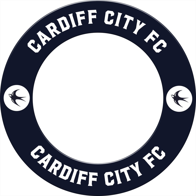 Cardiff City FC – Official Licensed – Dartboard Surround – S2 – Black Bluebird