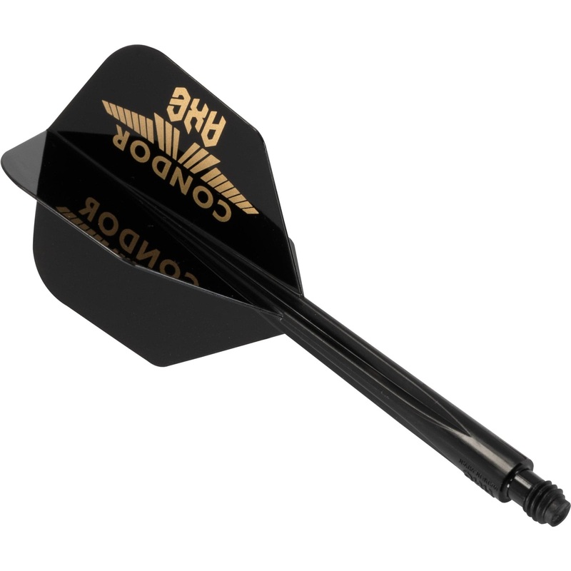 Condor AXE Logo Dart Flights – Small – Black & Gold Long